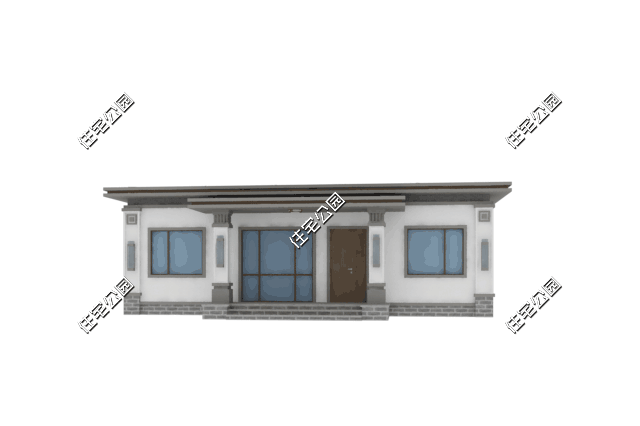 河南于先生定制设计12×11米新中式一层雅宅，简约实用的养老房