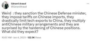 法国前驻美大使发推：如此对待中国，美国到底想要什么？