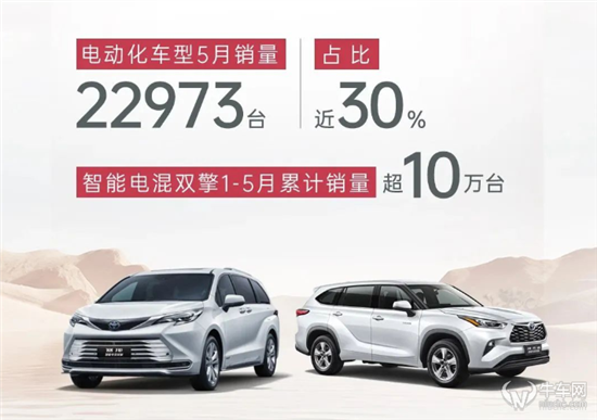 三大车型占比达40% 广汽丰田5月销75245辆