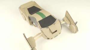 纸箱改造汽车(纸板玩具车还可以这样做，难度3颗星，可以变身的汽车人（图解）)